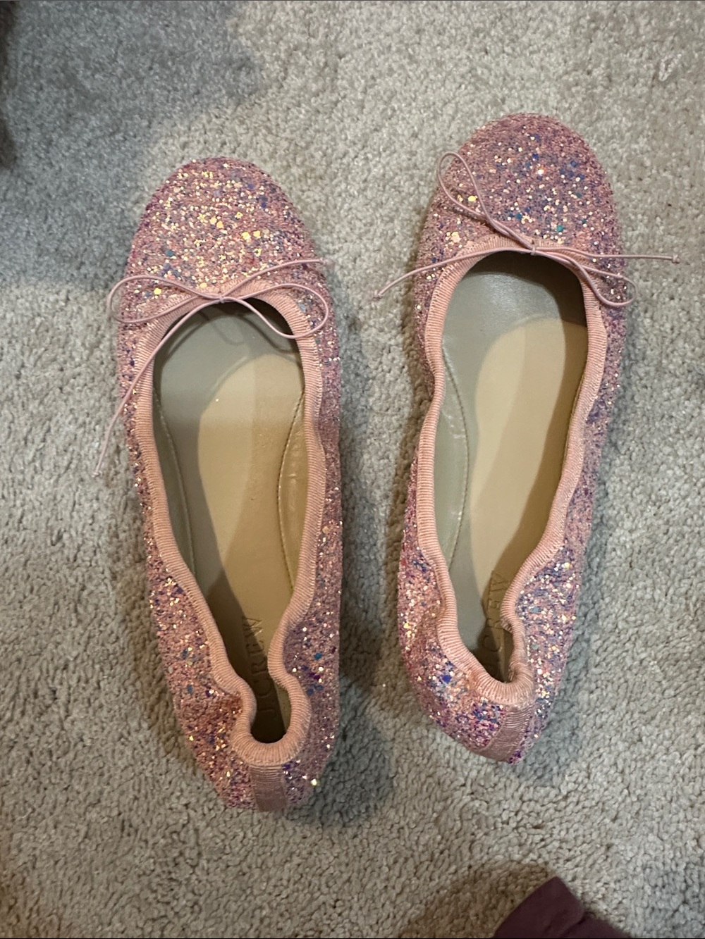 J Crew glitter ballet flat 8